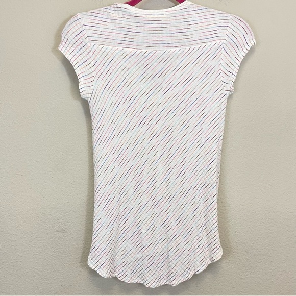 Anthropologie Maeve Leila Striped Cap Sleeve Wrap Top Size XS - Picture 7 of 10